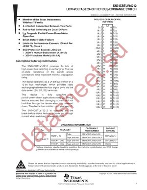 74CBTLV16212DLRG4 datasheet  